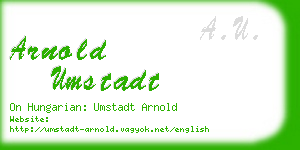 arnold umstadt business card